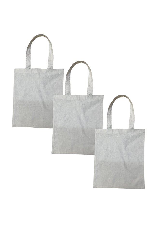 3 Unprinted Cotton Bags – 40 X 50 Cm