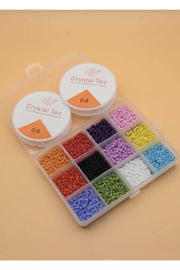12 Color Boxed Sand Bead Set 2 Pieces Fish Tape Jewelry Making Set
