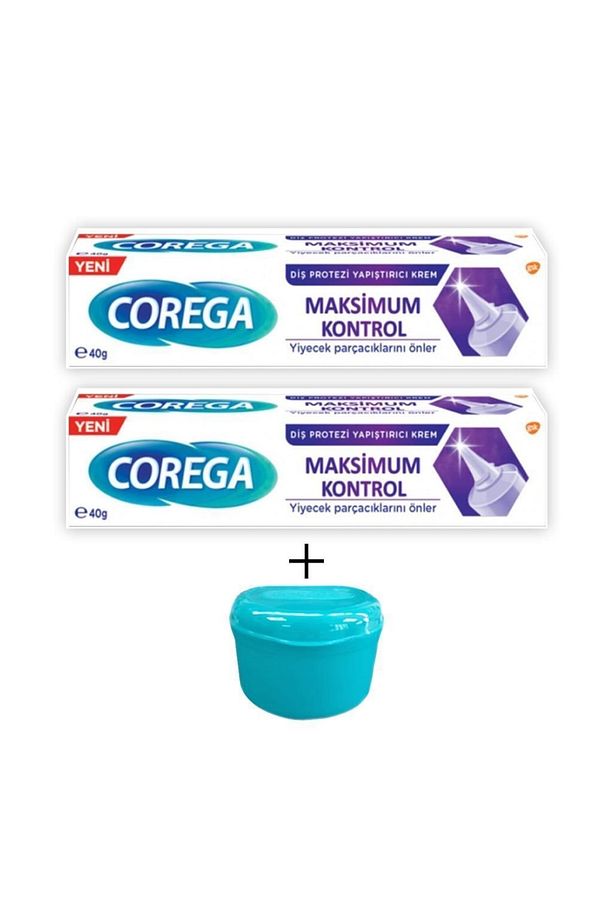 Maximum Kontrol Diş Protezi Yapıştırıcı Krem 40 Gr X 2 Adet + Protez Kabı - 1