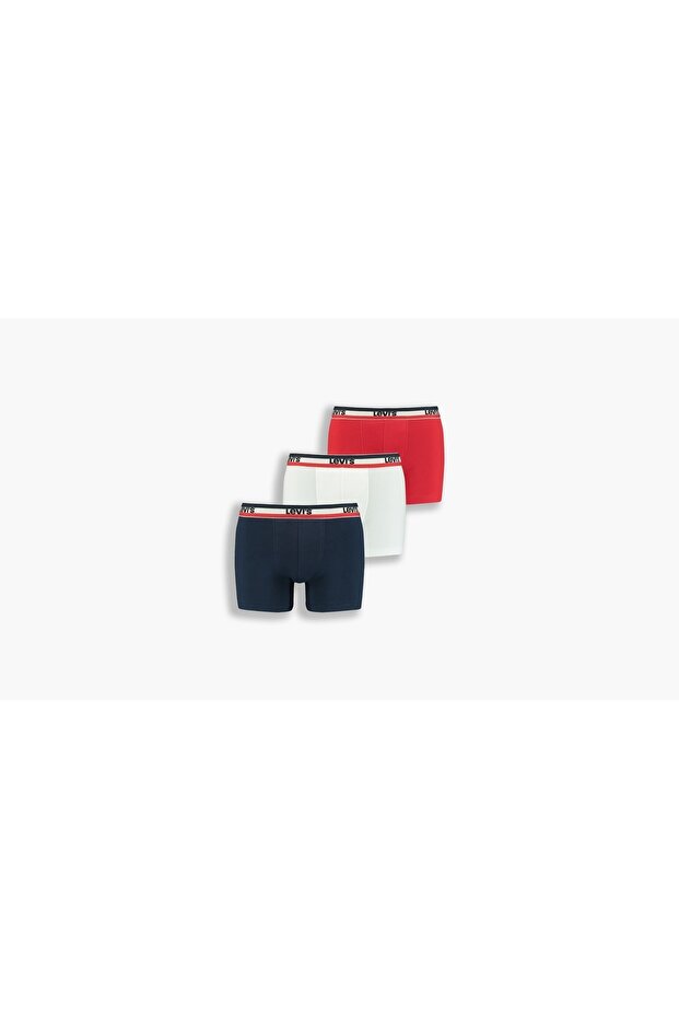 3'lü Paket Basic Sportswear Logo Boxer - 1