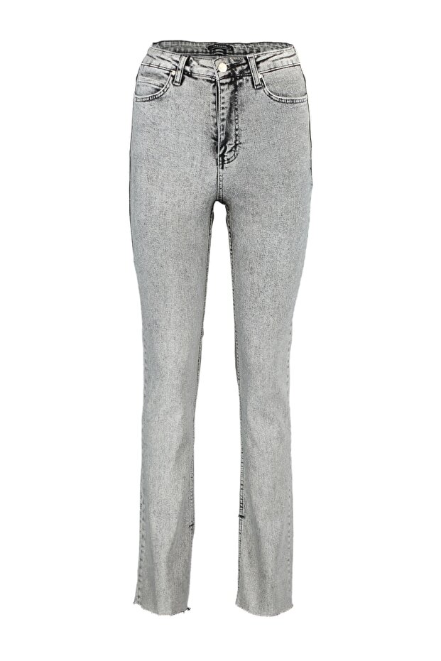 Graue Schlitzjeans - 6