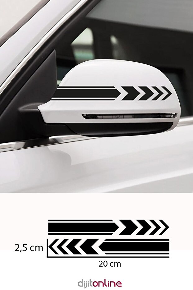 Side Mirror Auto Strip Sticker - Car Sticker - 20x2.5 Cm
