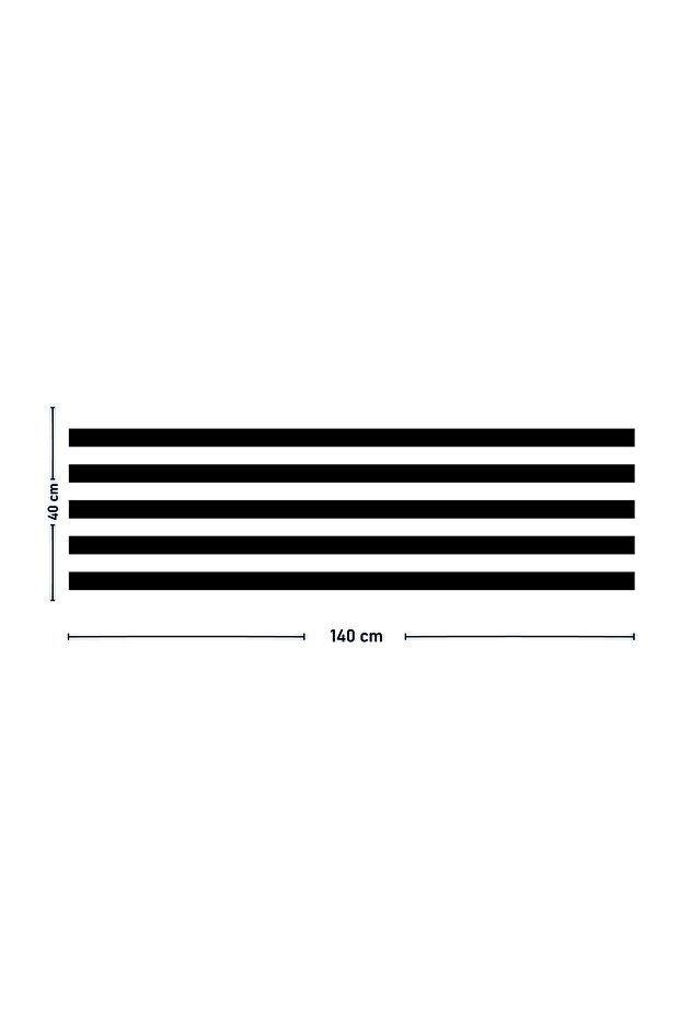 Vertical Striped Patterned Digital Printed Runner 140x40 - 2