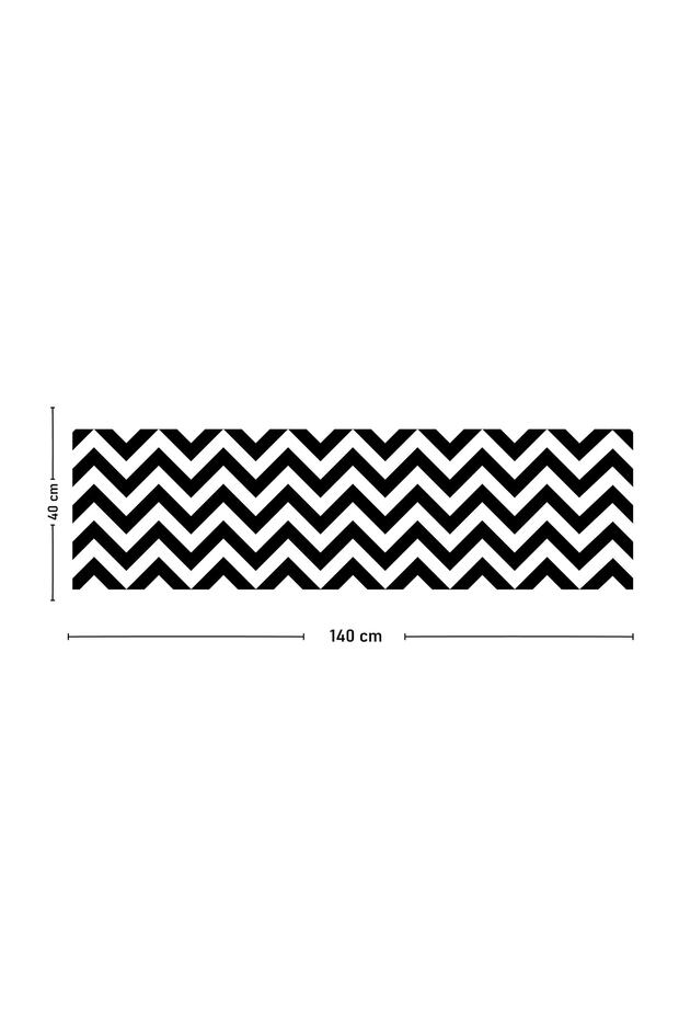 Vertical Zigzag Patterned Digital Printed Runner 140x40 - 2