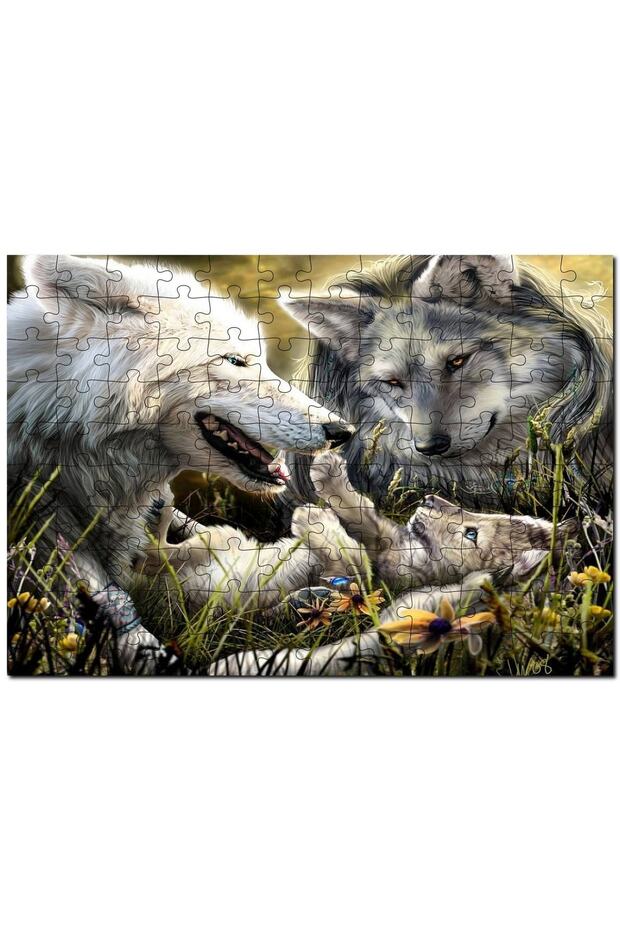 Wolf Family Visual 500 Piece Puzzle Jigsaw Puzzle Mdf (wood)