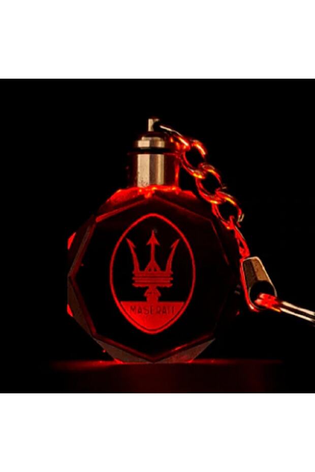 Maserati Illuminated Keychain 7 Colors Stylish Auto Car Keychain Quality Logo Emblem