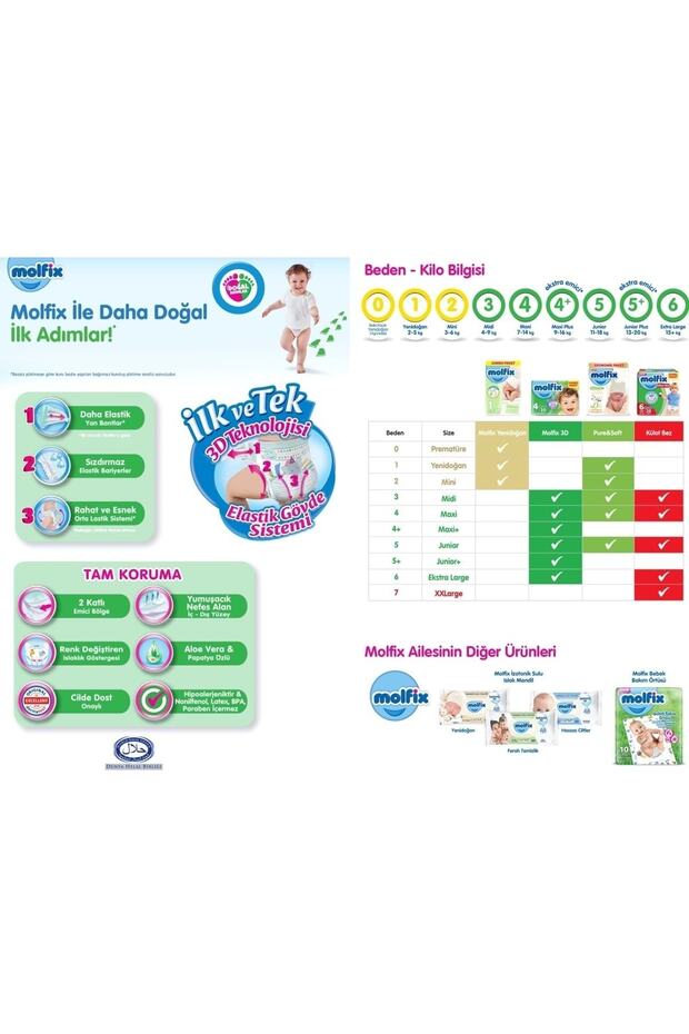Pure&soft Bebek Bezi Beden:5 (11-18kg) Junior 264 Adet Mega Ultra - 6