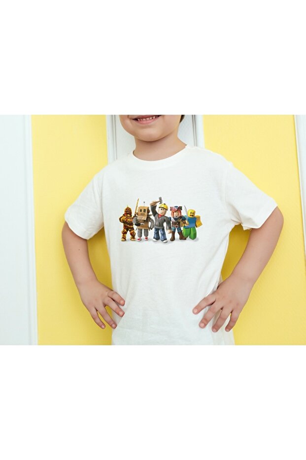 Baskılı Beyaz Tişört - 1