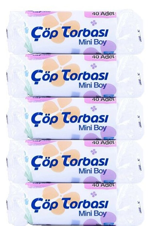 Çöp Torbası Şeffaf Mini Boy 40'lı 5'li Çöp Poşeti - 1