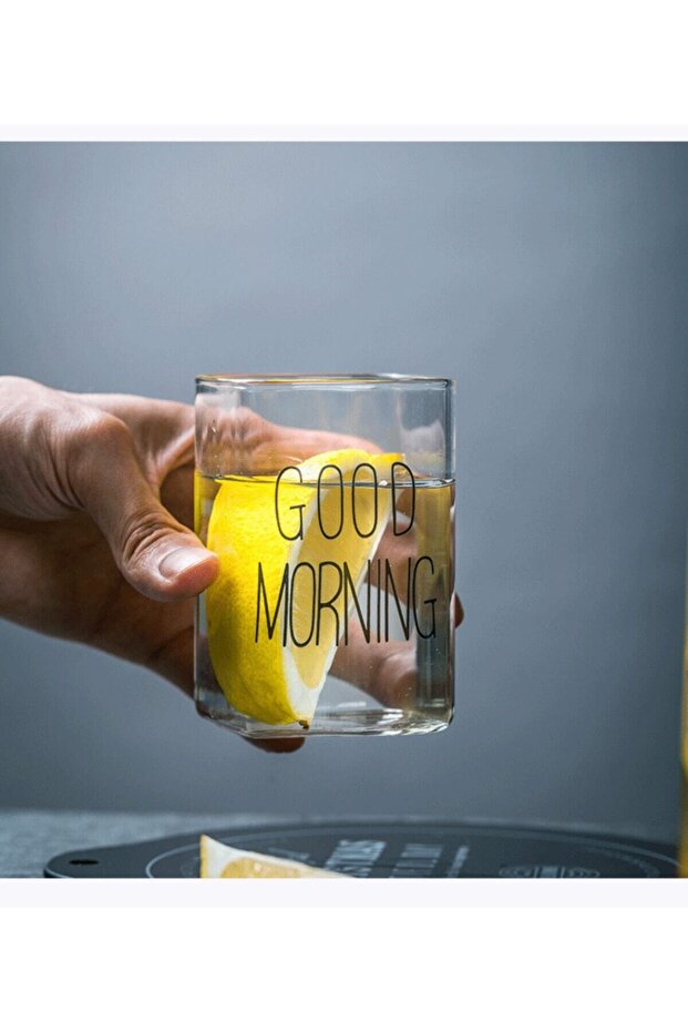 Good Morning Heat Resistant Borosilicate Glass Cup 2 Pieces 250 ml