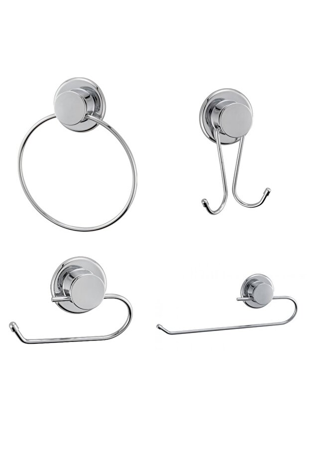 Adhesive Stainless Steel Bathroom Set of 4