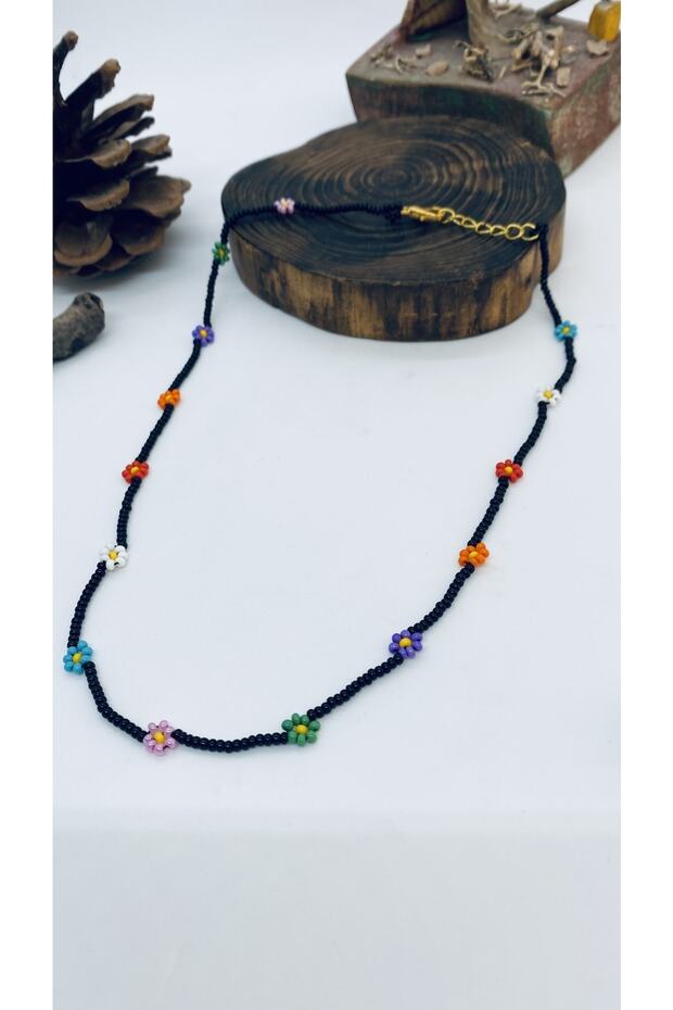 Handmade Ethnic Authentic Hippie Beads Flower Necklace