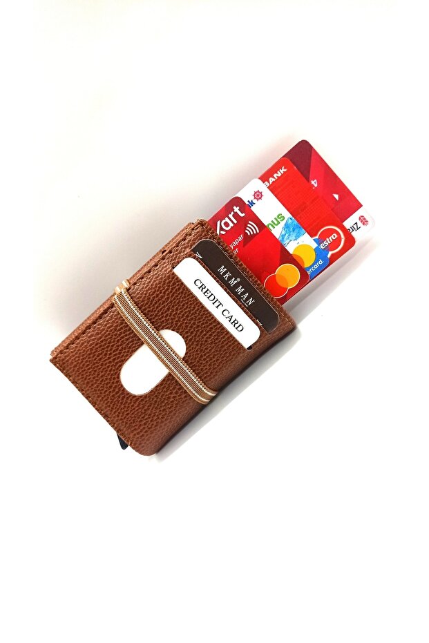 Elastic Automatic Mechanism Card Holder And Wallet - 3