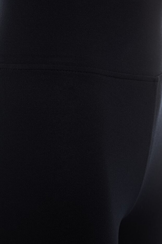 Lacivert Toparlayıcı Beli Lastikli Yüksek Bel Örme Tayt TWOAW20TA0087 - 8