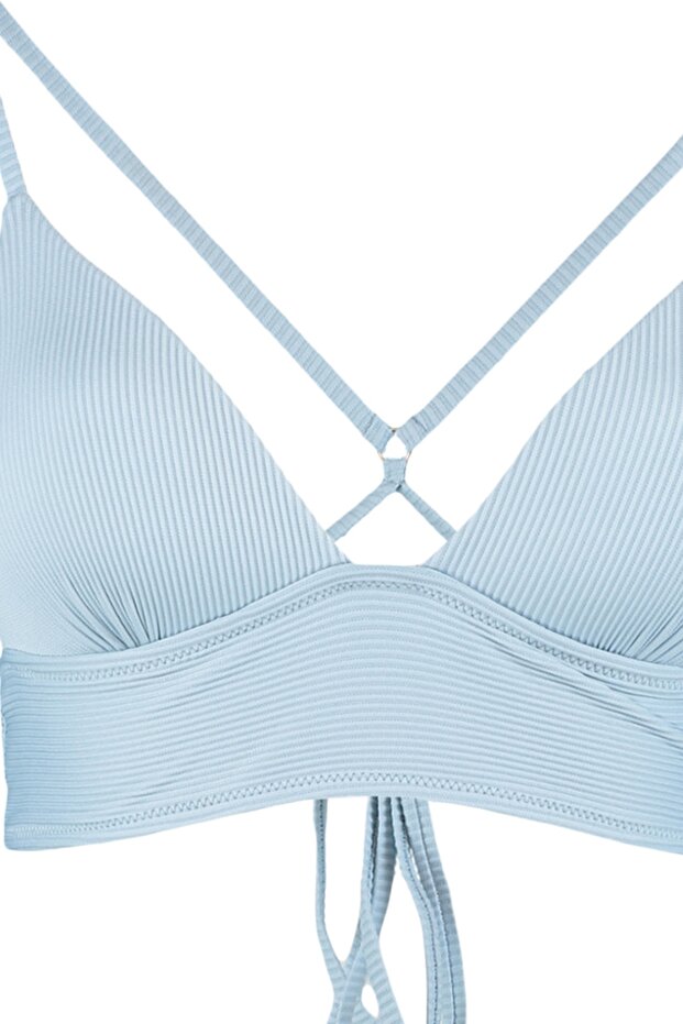 Niebieski trójkątny stanik bikini z push-upem TBESS21BU0010 - 6