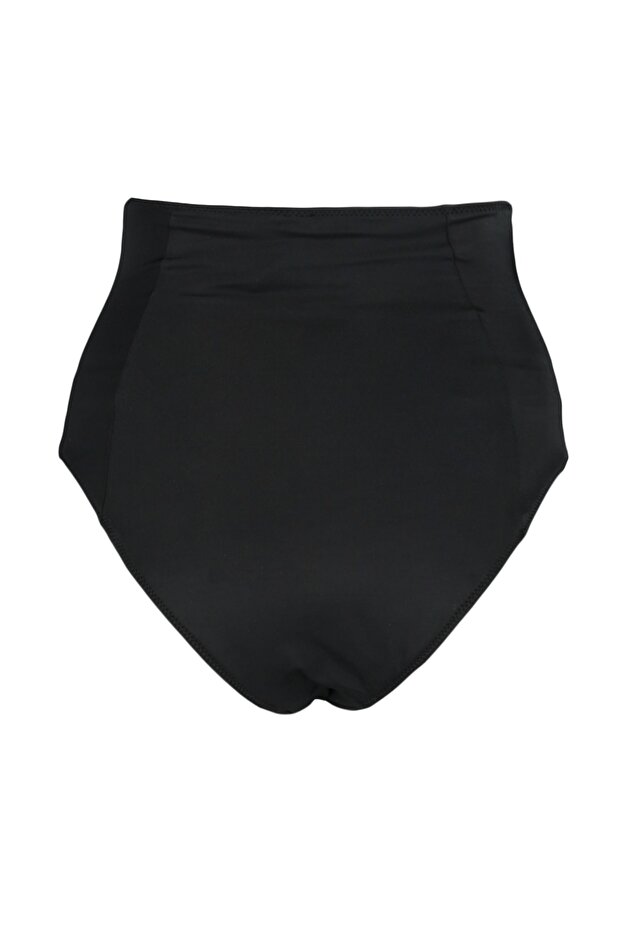 Siyah Süper Yüksek Bel Hipster Basic Bikini Altı TBESS21BA0070 - 6