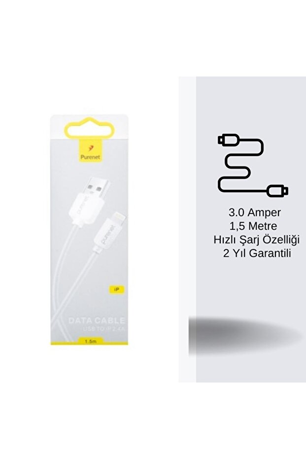 Purenet Hızlı Şarj Data Kablosu Iphone