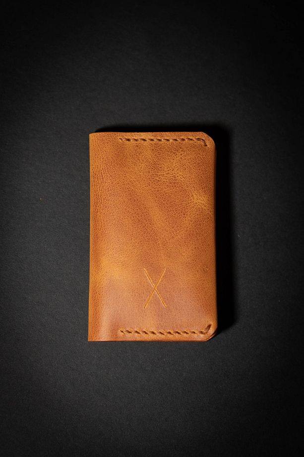 Minimal X Fold Kartlık - Camel - Gerçek Deri & El Yapımı - 7
