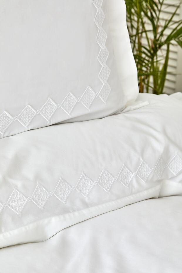 White Collection Marigold %100 Pamuk Çift Kişilik Nevresim Takımı - 4