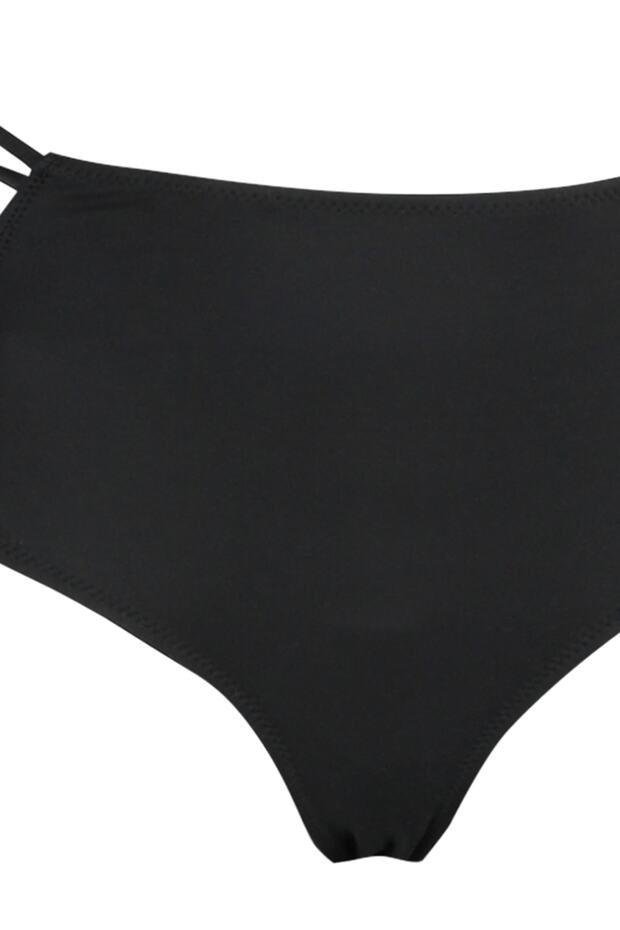 Siyah Biyeli Hipster Süper Yüksek Bel Bikini Altı TBESS21BA0363 - 7
