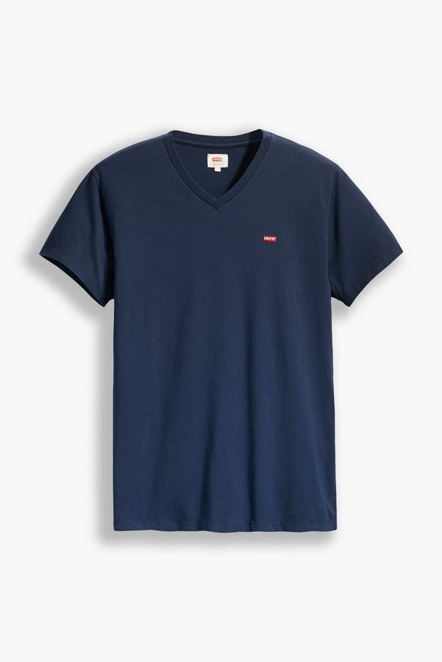 Men's Orig Hm Vneck Lse_Dress Blues Blues Pat T-Shirt 85641-0017