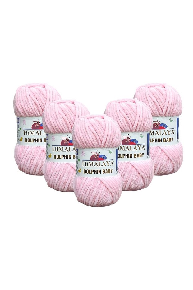 Baby Dolph Pink 100 Gr 120 Mt - 6 Pieces of 5 Velvet
