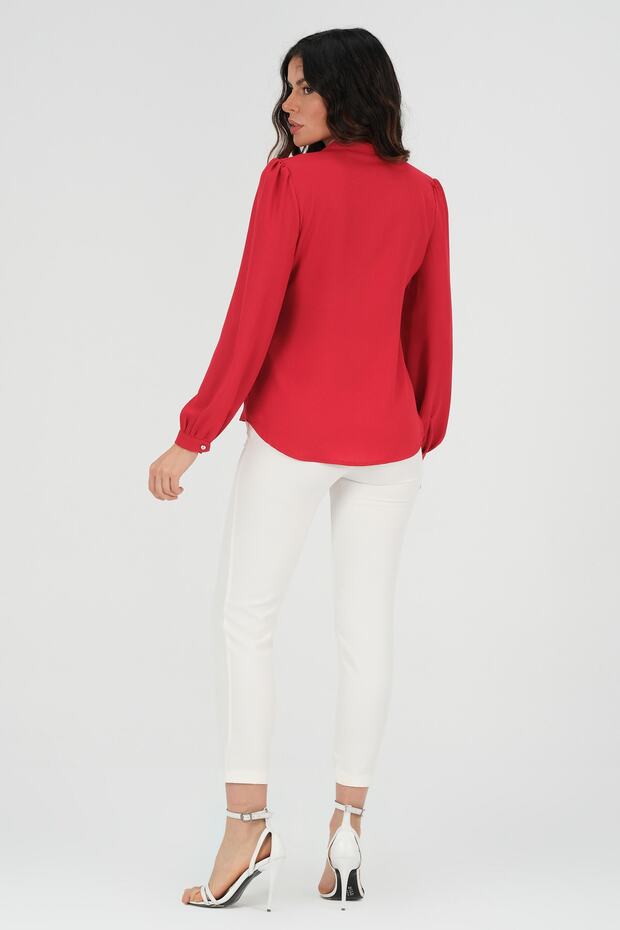 Yakalı Şık Bluz - 7