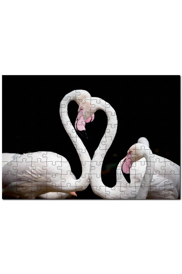 White Flamingos with Elegant Neck 120 Piece Puzzle Jigsaw Puzzle Mdf (wood)