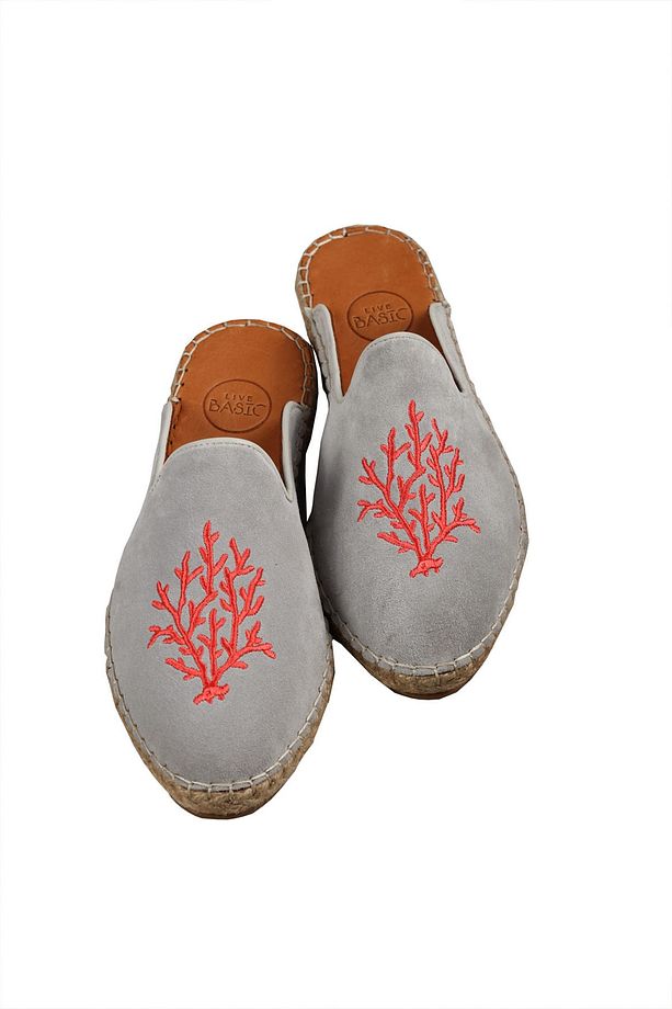 Mercan Gri Espadrılle Terlik - 2