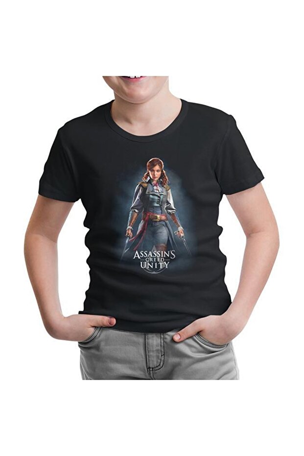 Assassin's Creed Unity - تي شيرت إليز الأسود للأطفال