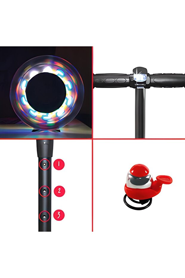 218 3 Teker Katlanabilir Işıklı Scooter - 2