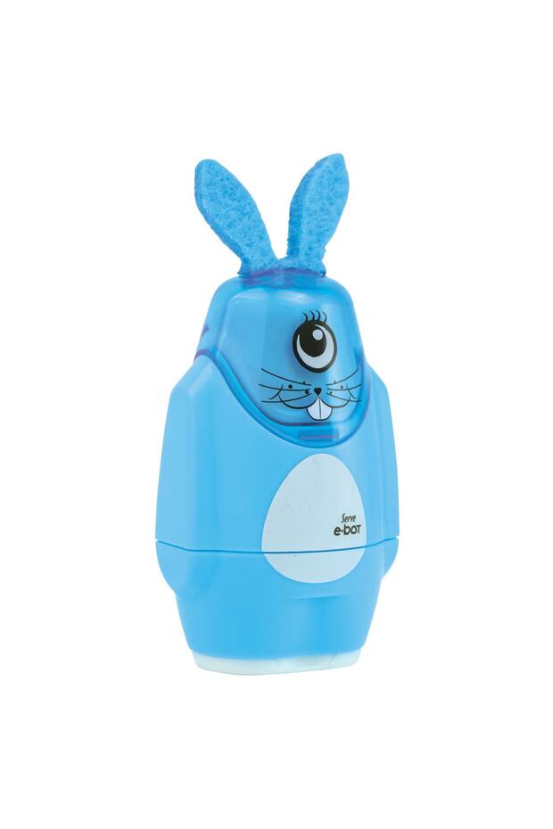 مبراة قلم رصاص على شكل أرنب من E Bot باللون الأزرق