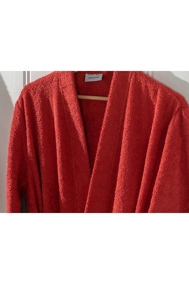 Plain Pamuklu Bornoz L-xl Kiremit - 3