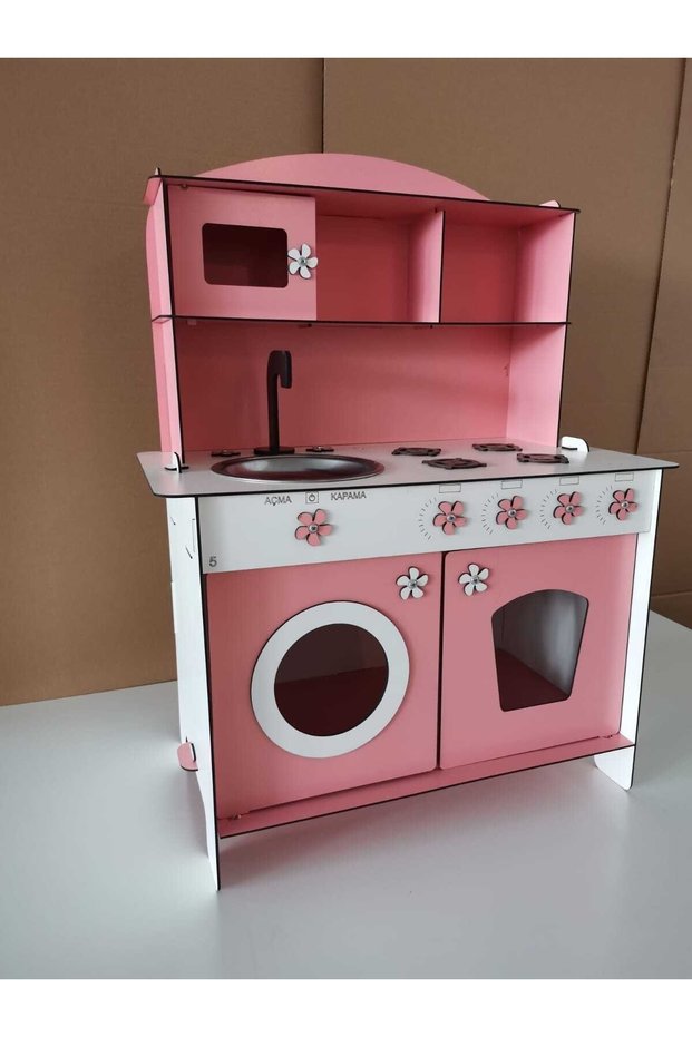 Ahşap Mutfak Oyuncak 3mm Pembe
