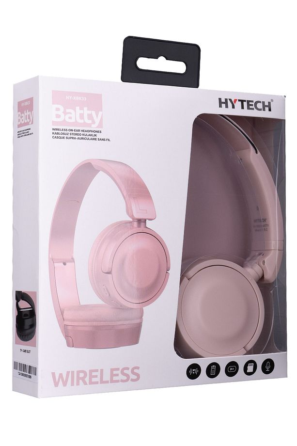 Hy-xbk33 Pembe Batty Tf Kart Özellikli Bluetooth 5.0 Katlanabilir Kulak Üstü Kulaklık - 5
