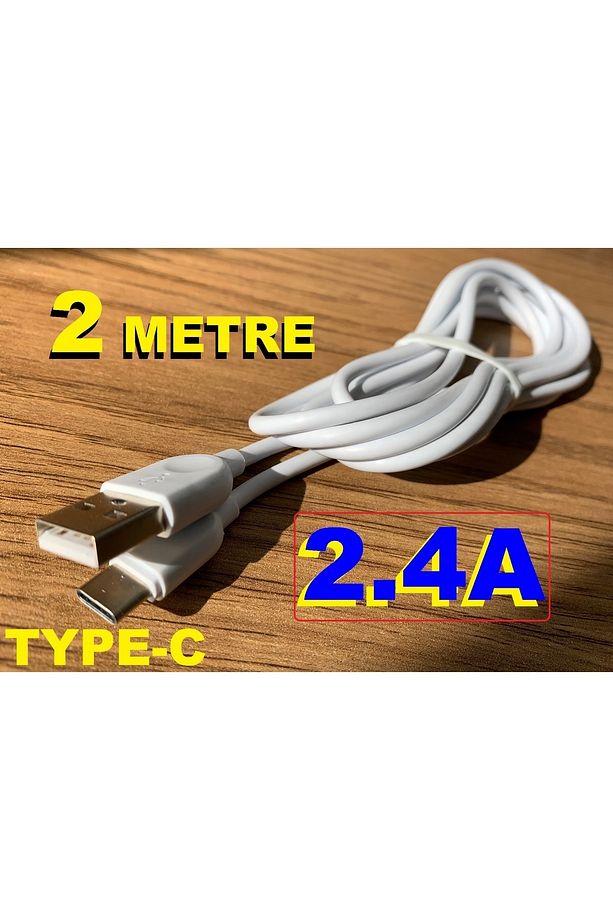 2 Metre 3 Amper Type-c Kablo Usb 3.1 Şarj Type C Kablo Beyaz - 2