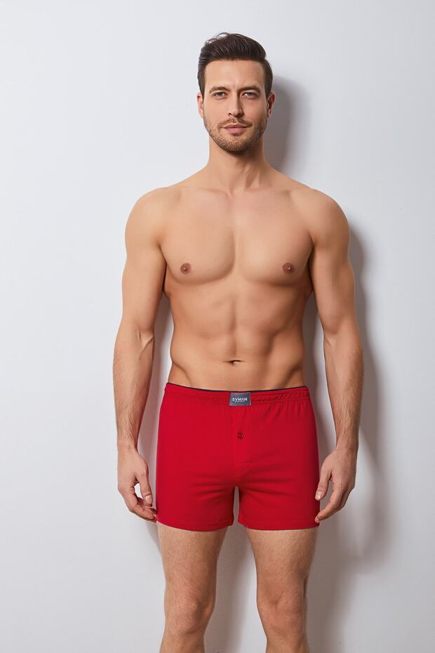 3085 2'li Havlu Bel Düğmeli Boxer - 1