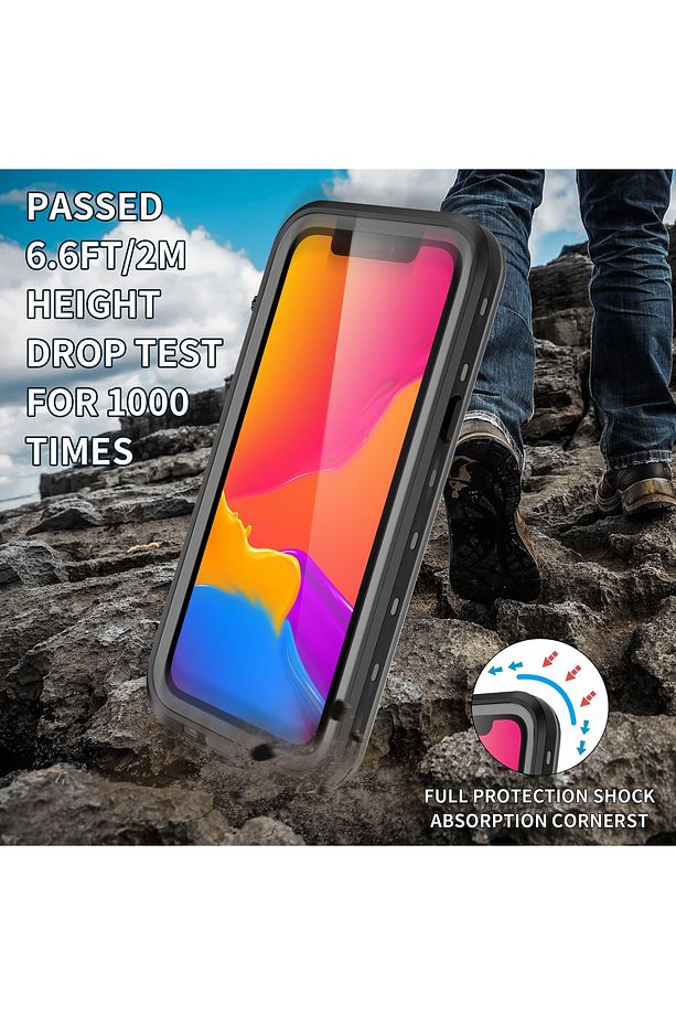 Iphone 13 Pro Max Uyumlu Kılıf 360 Derece Kaplar Proff Su Geçirmez Zırh Tank Kapak Case - 4