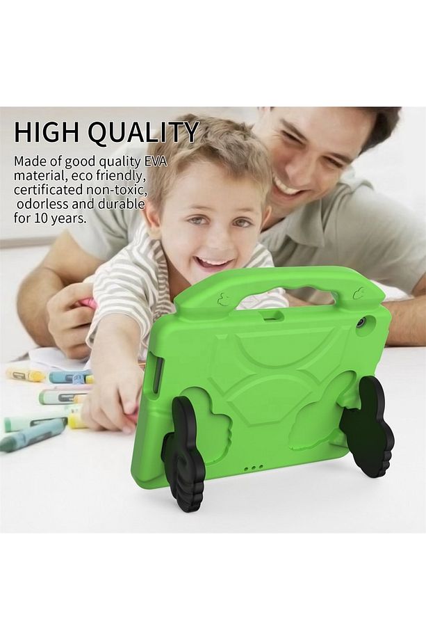 Samsung Galaxy Tab A8 10.5 Sm-x200 Uyumlu Kılıf Tablet Standlı Çocuk Ibuy Emoji Kollu Case - 3