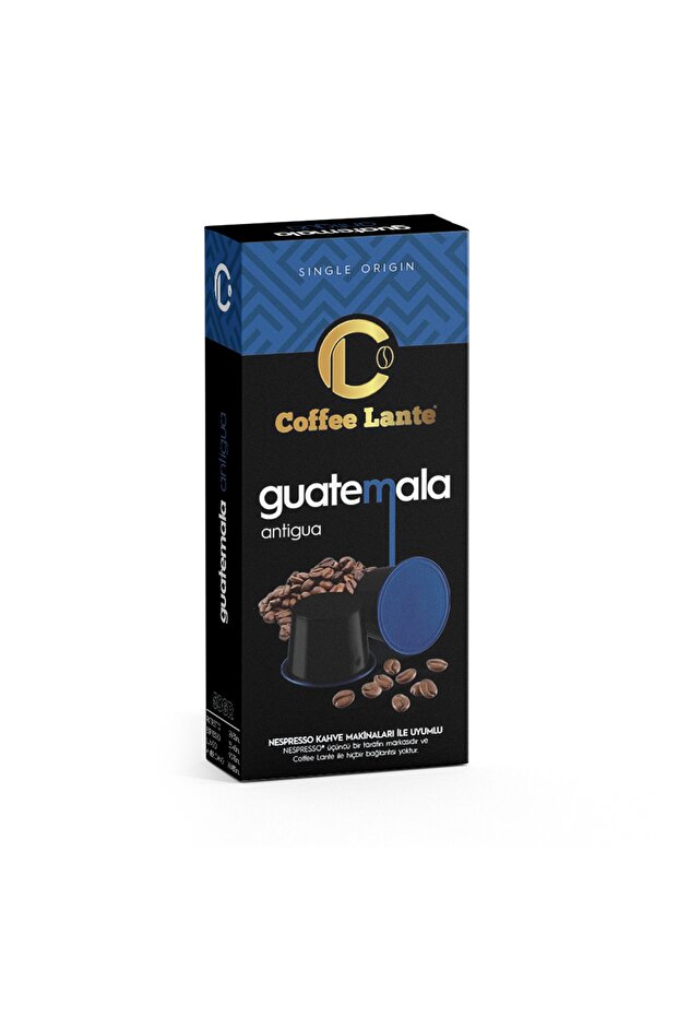 Aluminum Nespresso Compatible Capsule Coffee Guatemala 10 Capsules