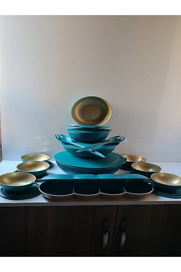 Berrak Set 12 Parça (zümrüt & Altın) - 1