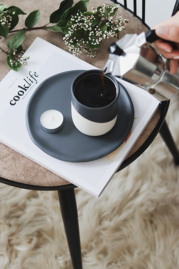 Natural Stone Handleless Ceramic Mug - 2