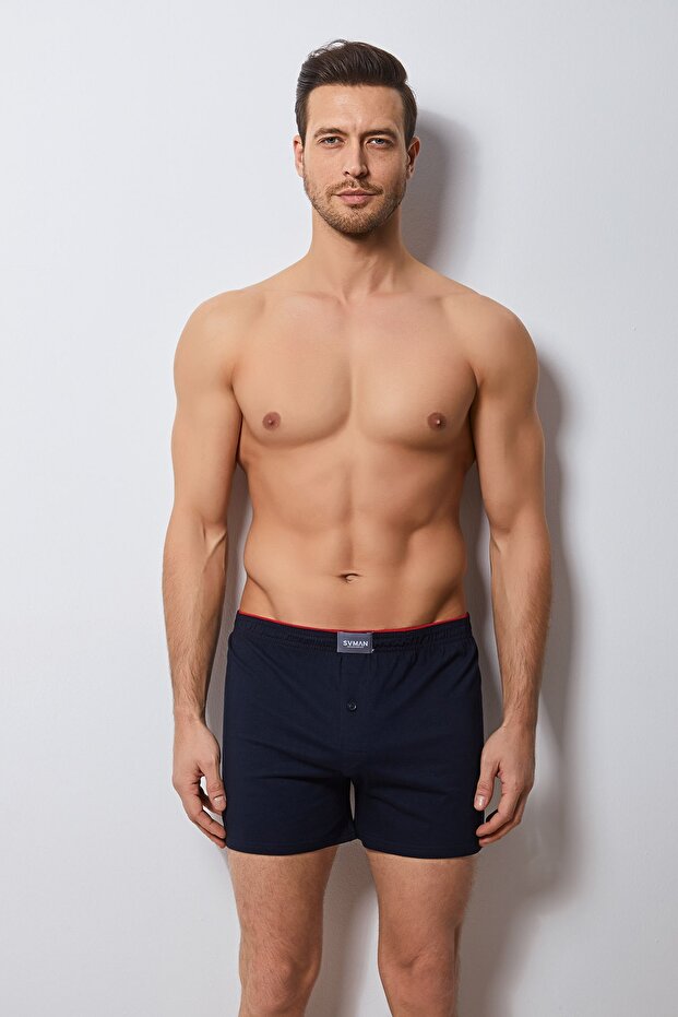 3085 2'li Havlu Bel Düğmeli Boxer - 1