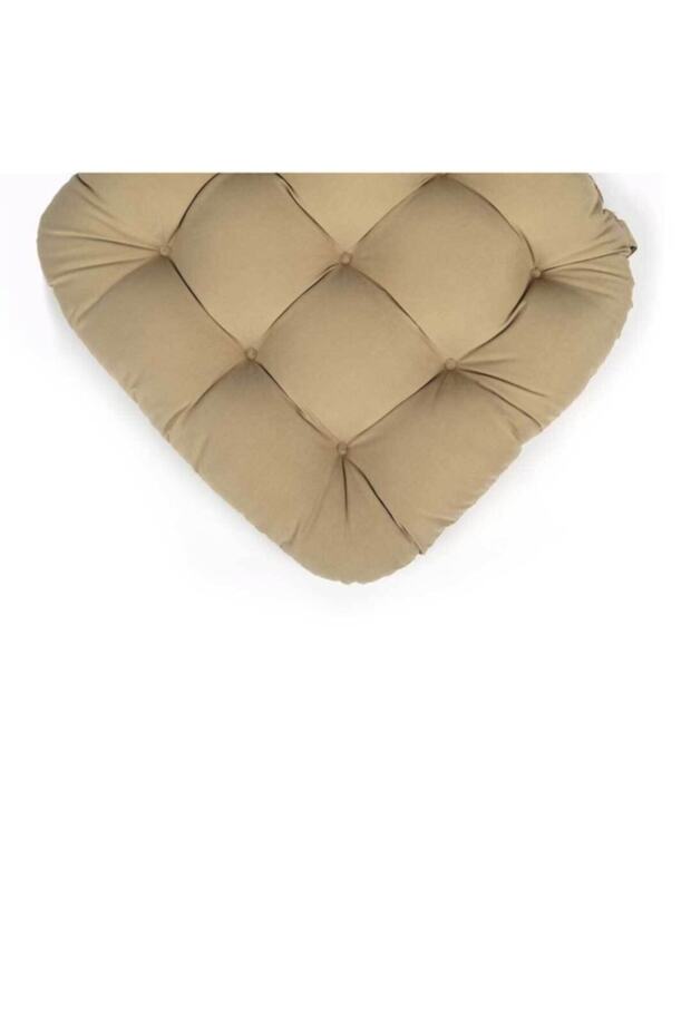 6 Lı -özel Indirimli Set- Pofidik Natura 40 Oval Bağcıklı Sandalye Minderi Seti -camel - 2