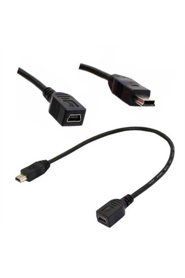 Ti-Mesh Mini USB 5 Pin Female - Male Extension Cable - 25cm