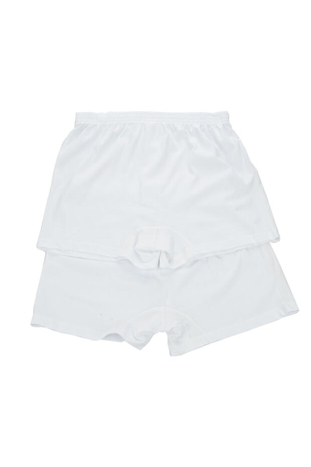 بوكسر رجالي من القطن الممشط باللون الأبيض مكون من 8 قطع - 2