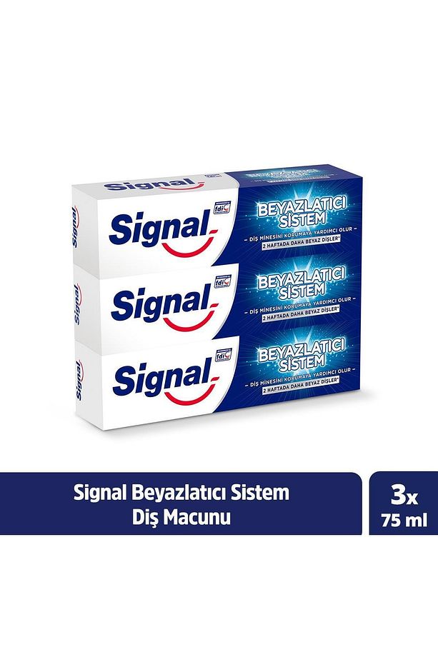 Beyazlatıcı Sistem Diş Macunu 75 ml X3 - 1
