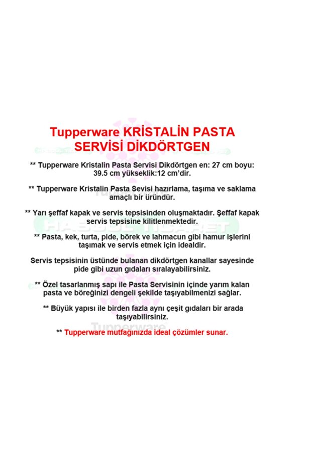 Kristalin Pasta Servisi Dikdörtgen Hsgl - 4