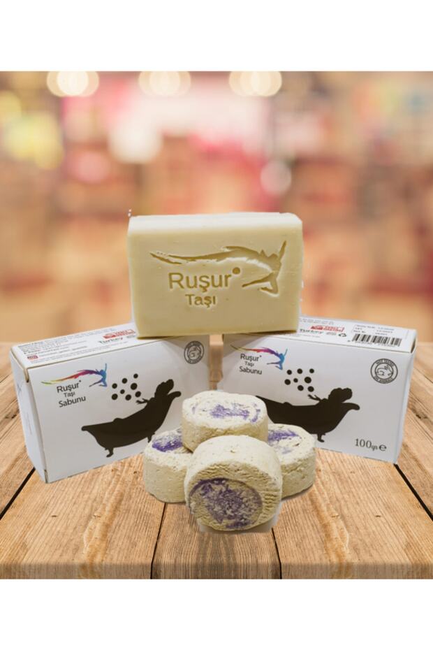 Rushur Stone Soap 1 Piece and 4 Pieces of Rushur Stone