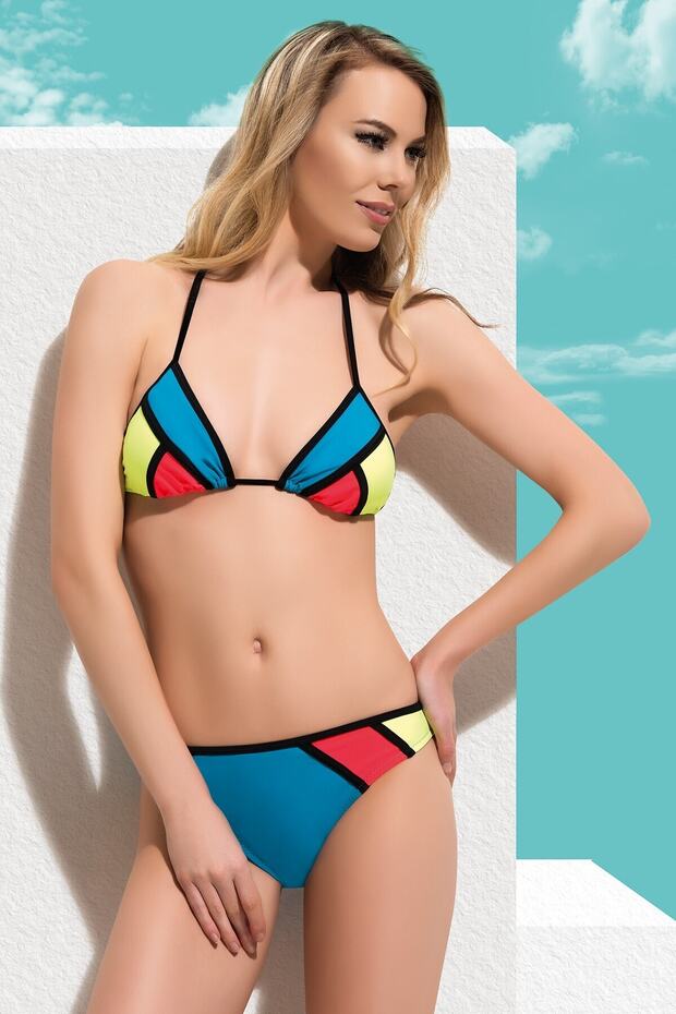 Kadın Petrol Üçgen Bikini Takımı 50485 - 1